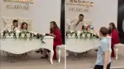 Damat, cep telefonunu almaya çalışırken sandalyeden düştü