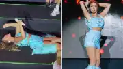 Hadise'den Sahne Performansı: Yerde Dans Ettiği Anlar Dikkat Çekti