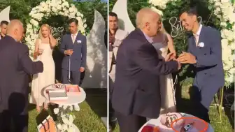 Nişan töreninde alışılmışın dışında hediye: Gelinin babasından araç jesti