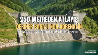 Artvin Deriner Barajı'nda Adrenalin Tutkunları Halatla Atlayış Yapıyor