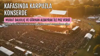 Eskişehirli Usta Mustafa Dönmez, Kafasında Karpuzla Murat Dalkılıç Konserine Katıldı
