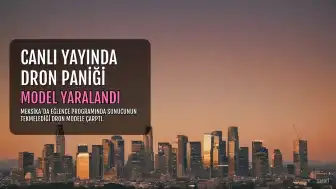 Canlı Yayında Dron Paniği: Sunucunun Tekmesi Modelin Yüzüne İsabet Etti