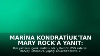 Marina Kondratiuk'tan Mary Rock'a Yanıt: Eşim İçin 'Ateşli Geceler' Çapraz Bulmaca Çözmek Demek