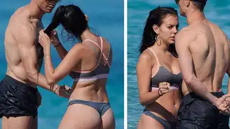 Cristiano Ronaldo, Dünya Kupası Öncesi G.R. ile Sahilde Tatil Yapıyor
