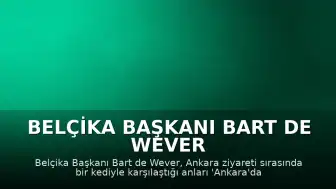 Belçika Başkanı Bart de Wever Ankara Ziyaretinde Bir Kediyle Karşılaştı