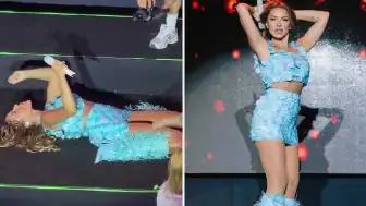 Hadise'den Sahne Performansı: Yerde Dans Ettiği Anlar Dikkat Çekti
